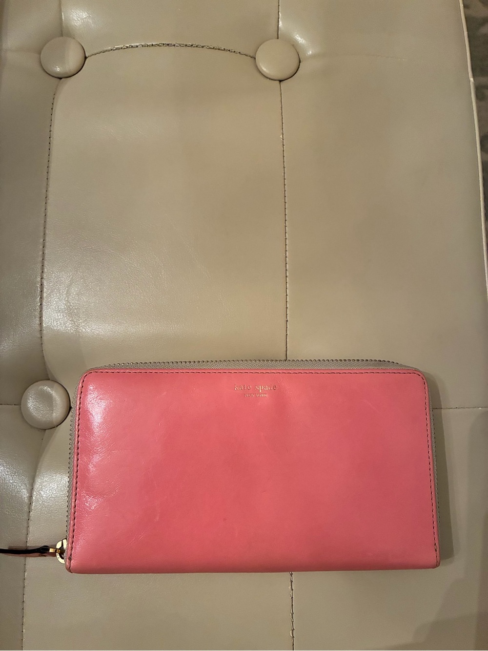 kate spade Pink Leather Zip Wallet